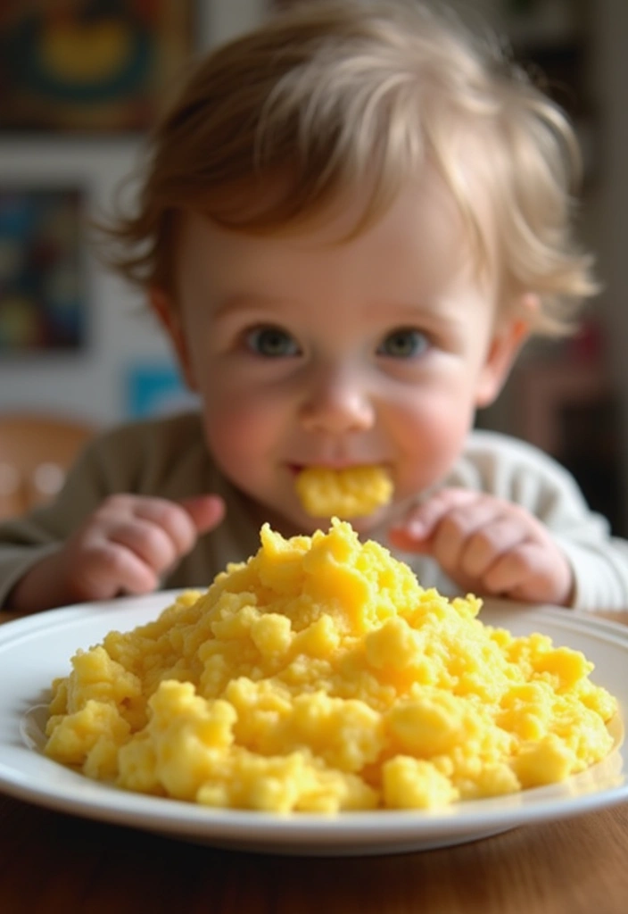10 Baby Led Weaning First Foods That Will Have Your Little One Asking for More! - 9. Soft Scrambled Eggs