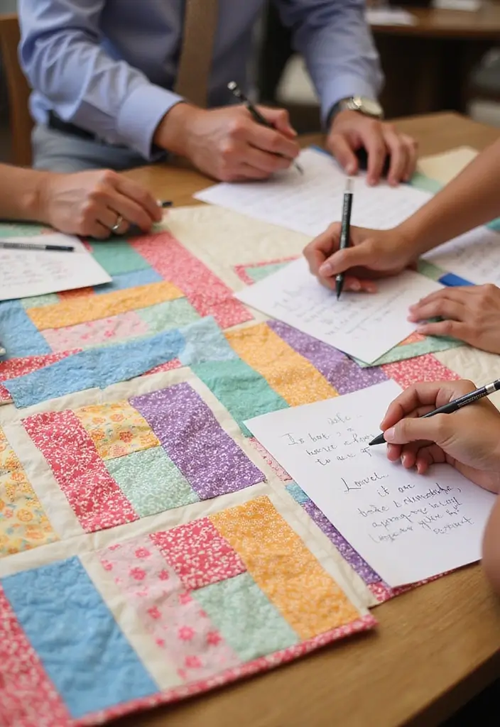 10 Creative Baby Shower Guest Book Ideas That'll Make You Cherish Memories Forever! - 5. Quilt of Memories