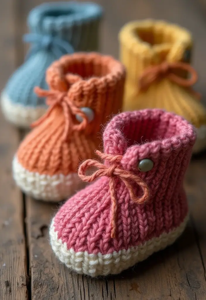 10 Handmade Baby Gift Ideas Under $20 That Parents Will Love - 1. Cozy Knitted Booties