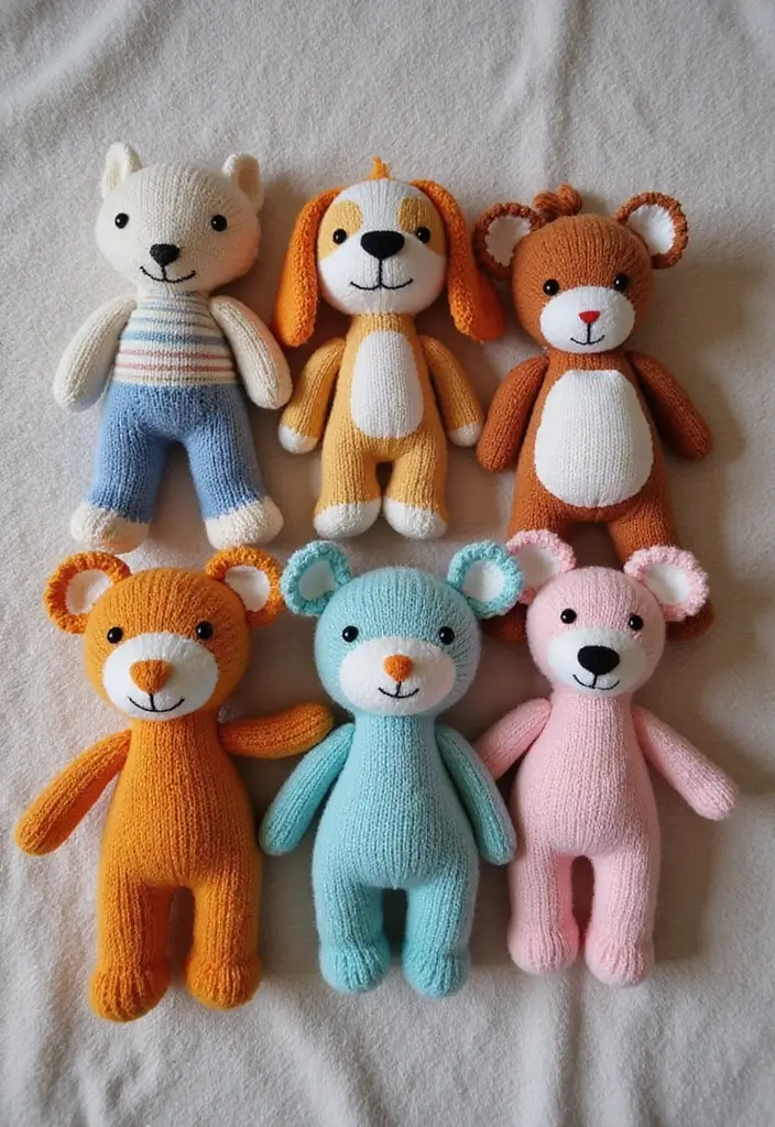 10 Handmade Baby Gift Ideas Under $20 That Parents Will Love - 8. Cozy Knitted Stuffed Animals