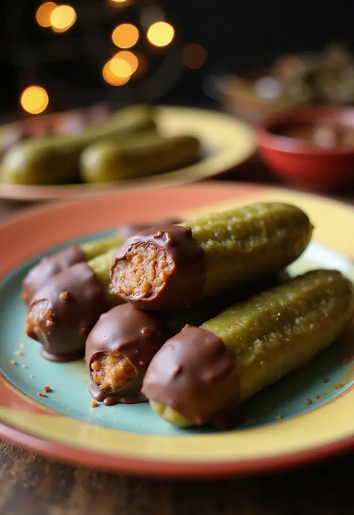 11 Midnight Pregnancy Cravings That Will Keep You Up (But You'll Love #5!) - 1. Chocolate-Dipped Pickles