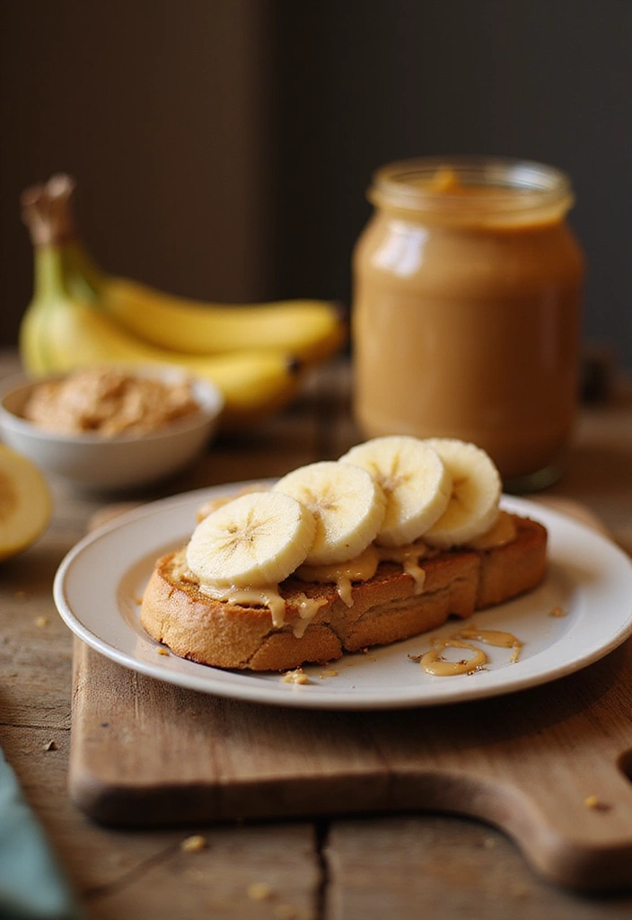 11 Midnight Pregnancy Cravings That Will Keep You Up (But You'll Love #5!) - 4. Peanut Butter and Banana Toast