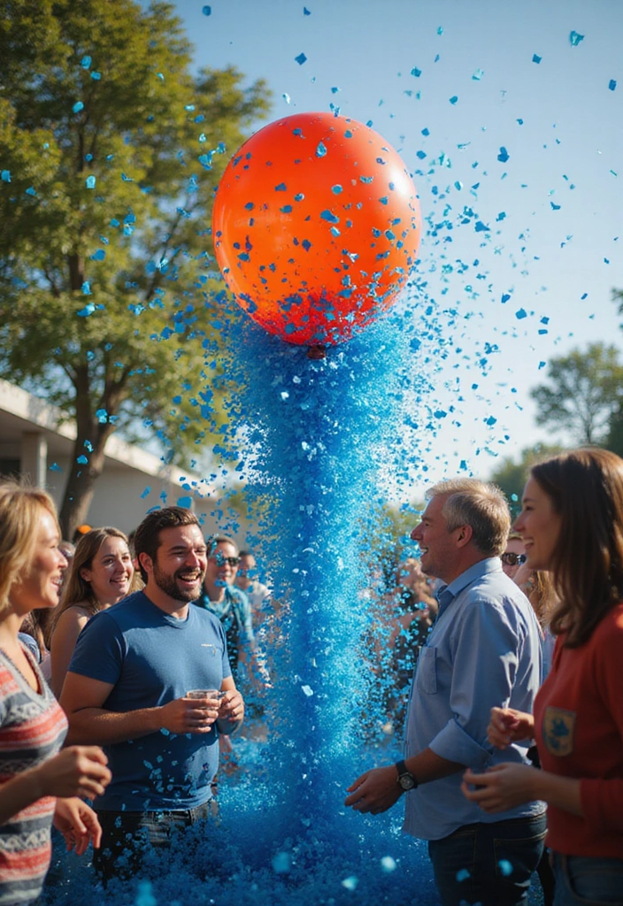 12 Heart-Pounding Confetti Popper Ideas to Reveal Your Baby Boy's Gender (You Won't Believe #9!) - 1. Confetti Balloon Pop