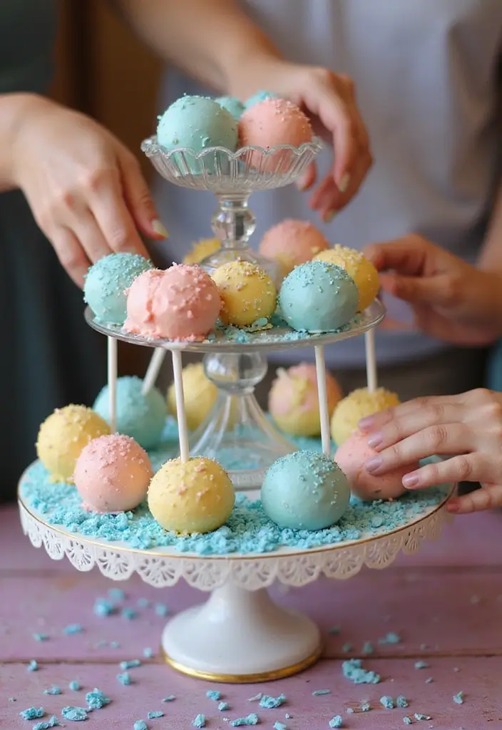 12 Heart-Pounding Confetti Popper Ideas to Reveal Your Baby Boy's Gender (You Won't Believe #9!) - 12. Confetti Cake Pops