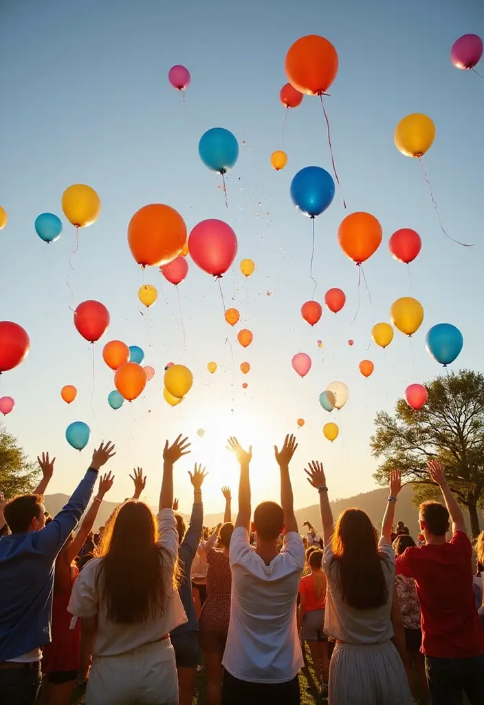 13 Gorgeous Outdoor Gender Reveal Ideas That Will Make Your Day Unforgettable! - 10. Themed Balloon Release