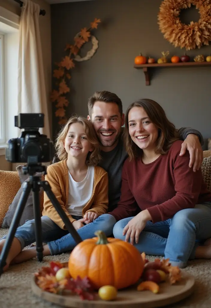 13 Heartwarming Thanksgiving Pregnancy Announcement Ideas to Share Your Joy (You'll Want to Save #7!) - 10. Family Video Announcement