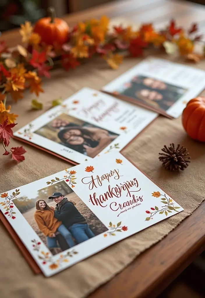 13 Heartwarming Thanksgiving Pregnancy Announcement Ideas to Share Your Joy (You'll Want to Save #7!) - 5. Thanksgiving Card Tradition