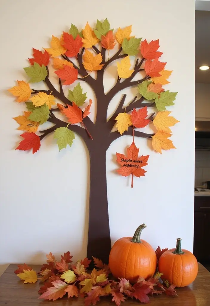 13 Heartwarming Thanksgiving Pregnancy Announcement Ideas to Share Your Joy (You'll Want to Save #7!) - 6. Thankful Tree Announcement