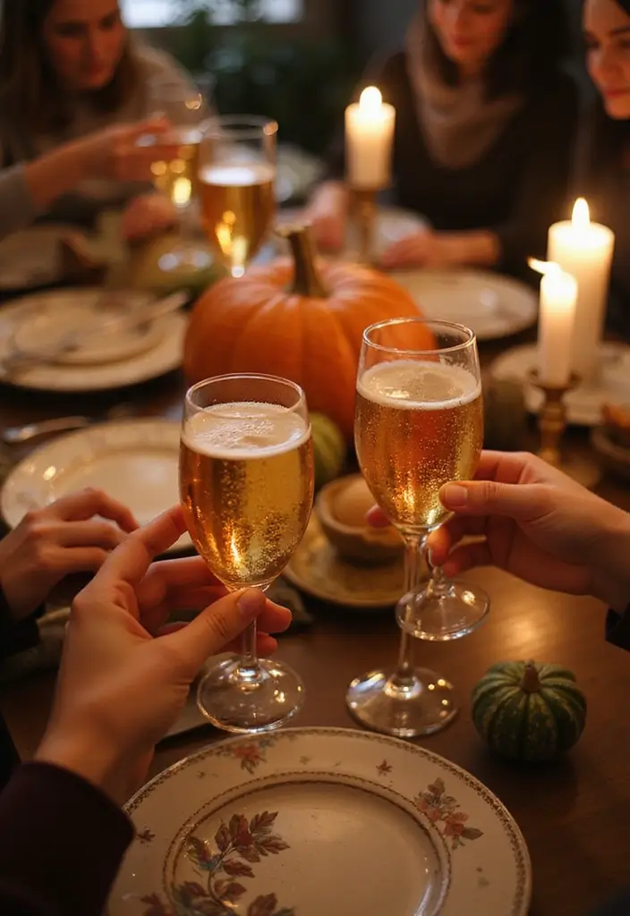 13 Heartwarming Thanksgiving Pregnancy Announcement Ideas to Share Your Joy (You'll Want to Save #7!) - 7. A Toast to the Future