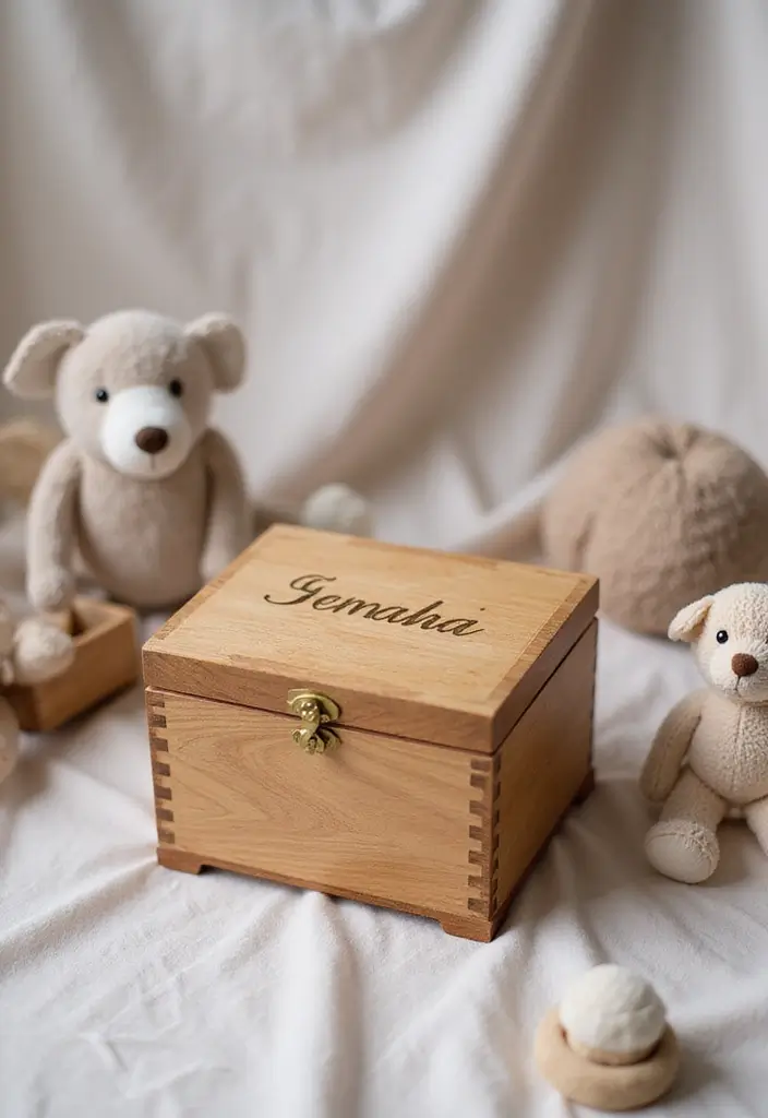 14 Personalized Baby Gifts That Feel Thoughtful and Unique (Monogram Magic #9!) - 5. Custom Engraved Keepsake Box
