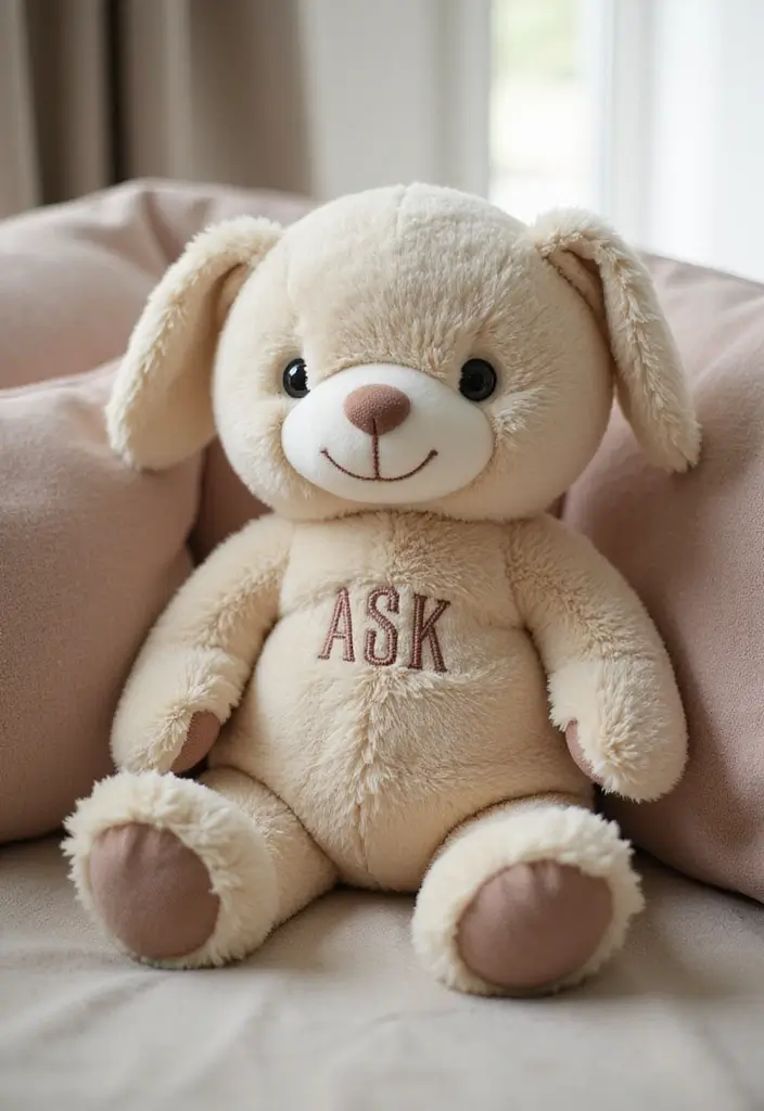 14 Personalized Baby Gifts That Feel Thoughtful and Unique (Monogram Magic #9!) - 9. Monogrammed Stuffed Animal