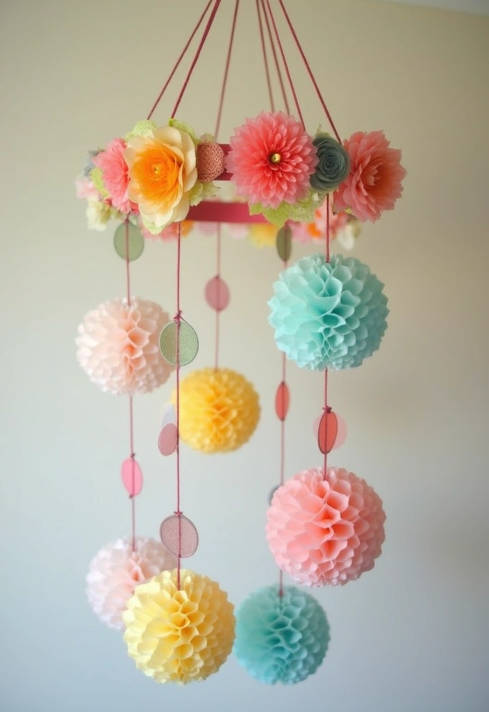 14 Thrifted Baby Shower Decor Ideas That Spark Joy and Save Cash (You Have to See #5!) - 4. Repurposed Crib Mobile