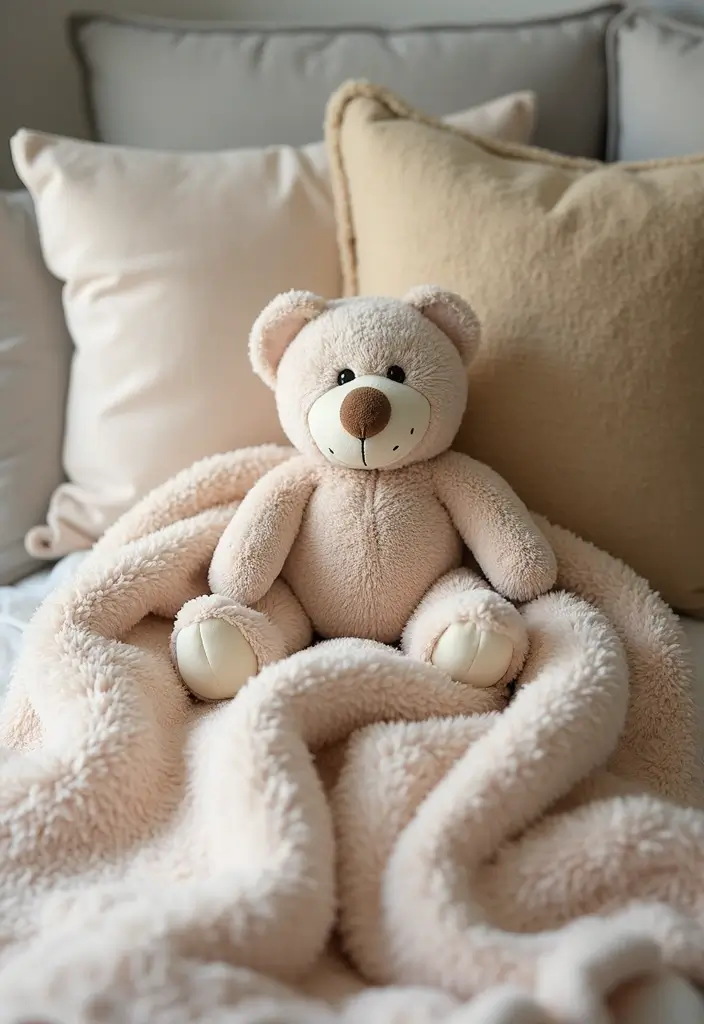 15 Adorable 'We Can Bearly Wait' Baby Shower Ideas That'll Melt Your Heart! - 9. Cozy Bear Blanket as a Centerpiece