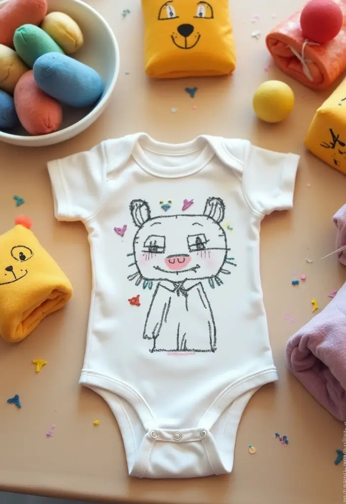 15 Adorable Winnie the Pooh Baby Shower Ideas That Will Make Your Guests Go 'Aww!' - 11. Pooh Bear Onesie Decoration