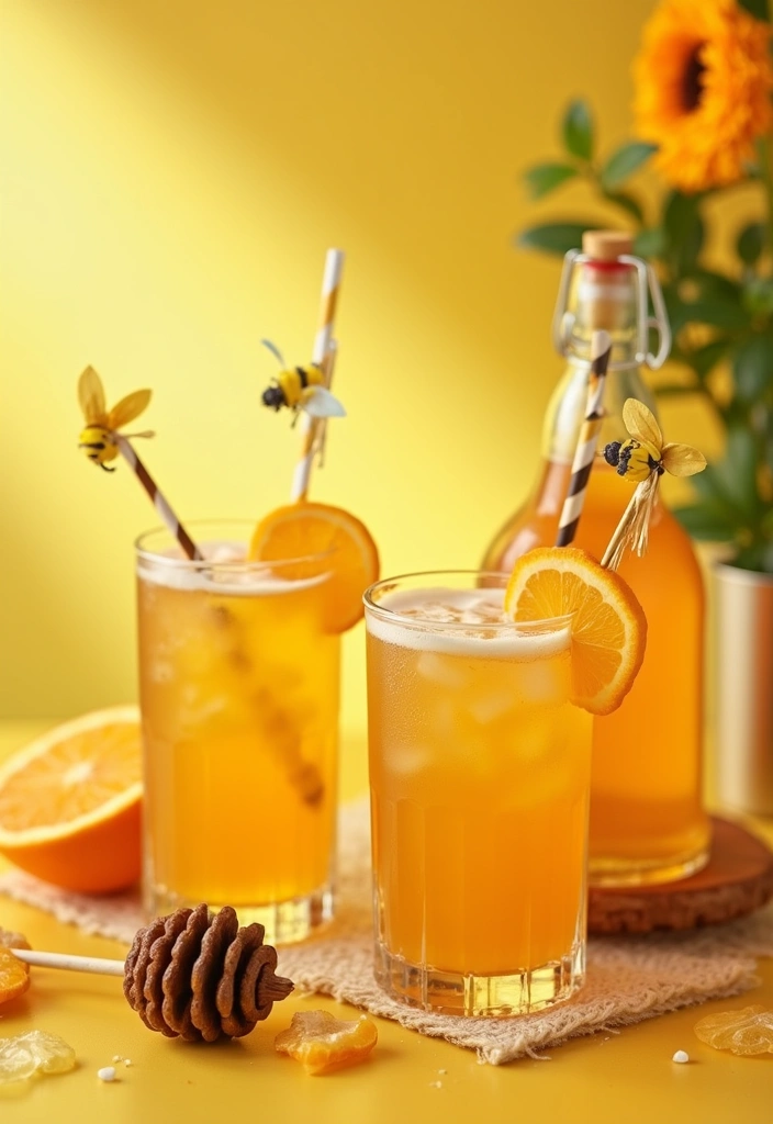 15 Adorable Winnie the Pooh Baby Shower Ideas That Will Make Your Guests Go 'Aww!' - 9. Sweet Honey-Themed Drinks