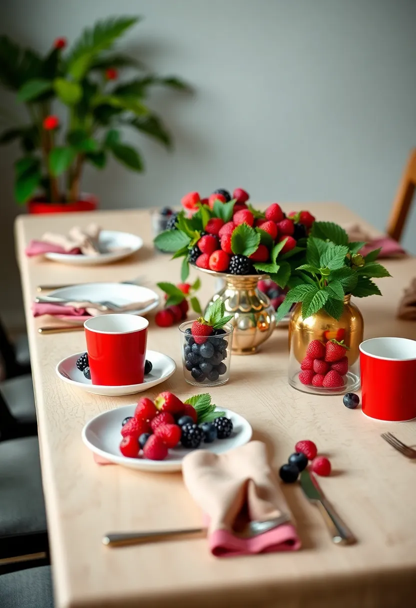 15 Berry First Birthday Party Ideas That'll Melt Hearts (You Won't Believe #7!) - 11. Berry-Themed Tableware