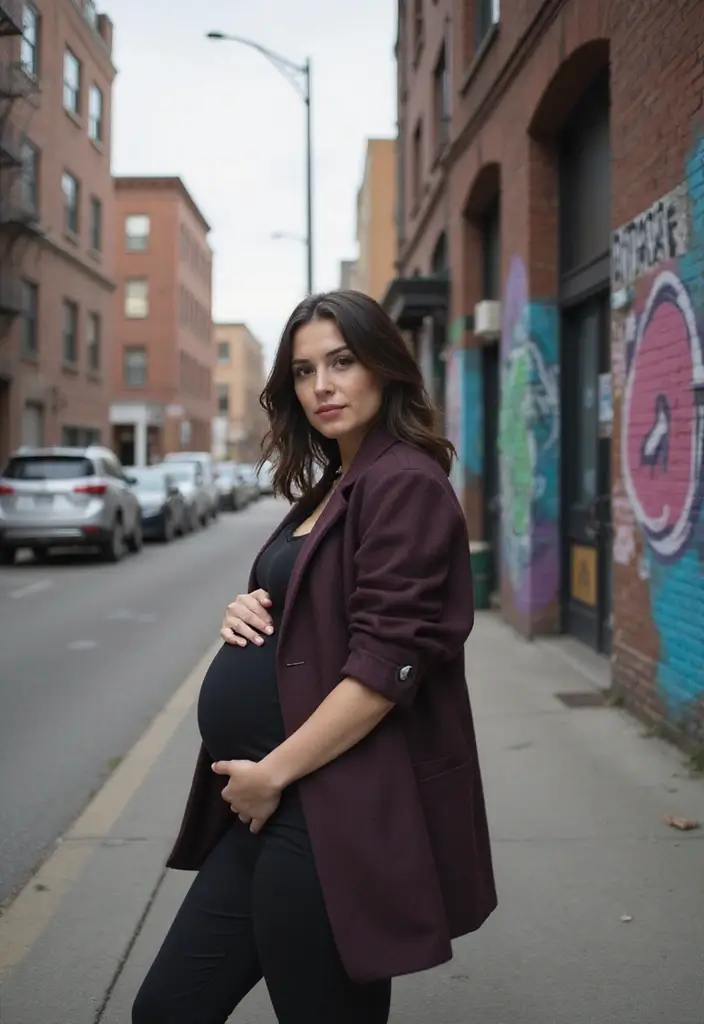 15 Stunning Pregnancy Photoshoot Ideas That'll Make You Glow! - 8. Urban Chic