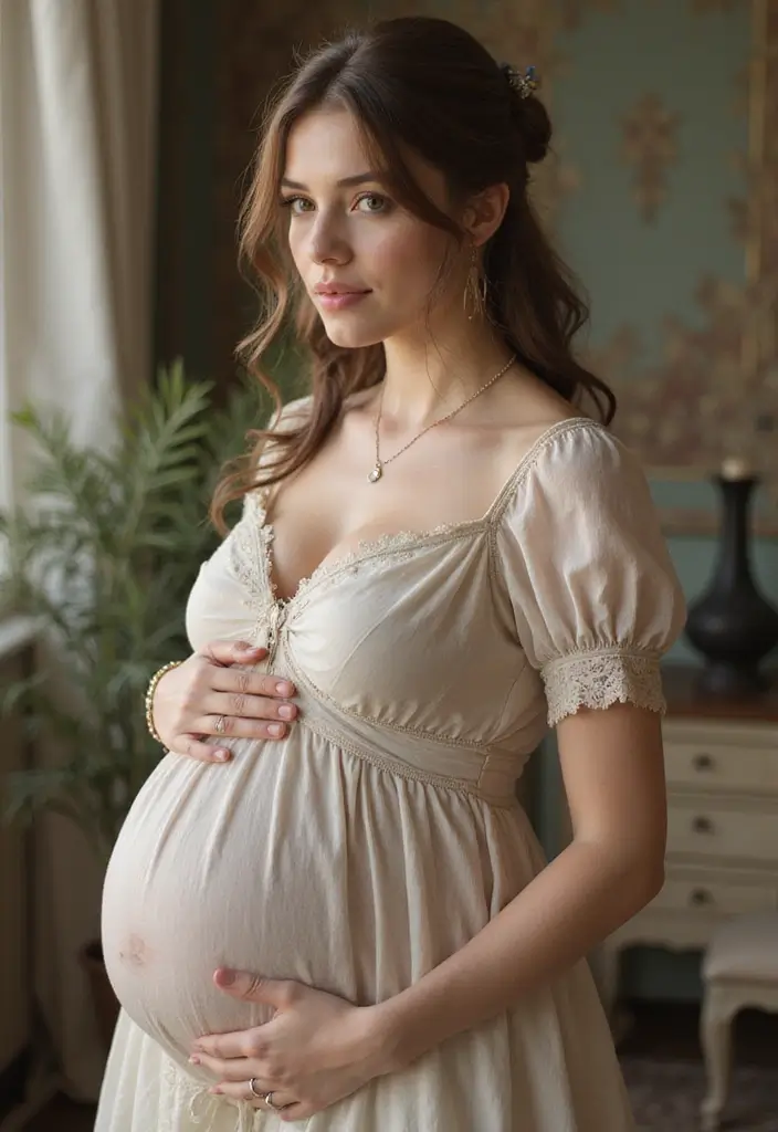 15 Stunning Pregnancy Photoshoot Ideas That'll Make You Glow! - 9. Vintage Vibes