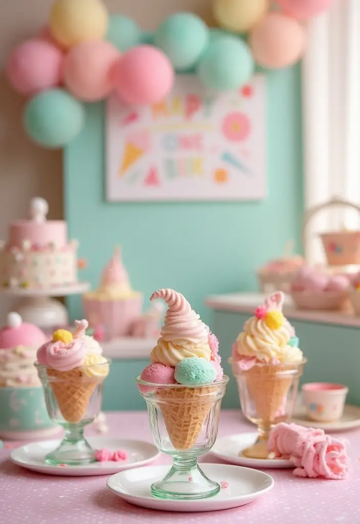 15 Trendy Pastel Baby Shower Themes for 2026 You'll Love - 14. Pastel Ice Cream Social