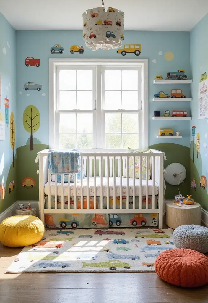 17 Creative Playful Nursery Themes That Ignite Imagination (You’ll Adore #11!) - 13. Fun Transportation