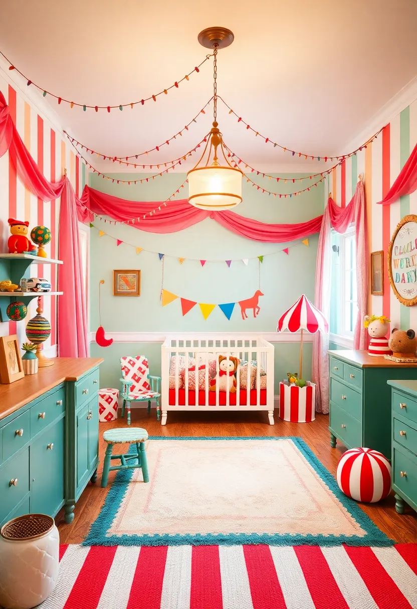 17 Creative Playful Nursery Themes That Ignite Imagination (You’ll Adore #11!) - 8. Retro Circus