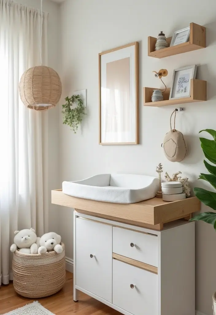 18 Small Nursery Ideas That Prove You Don’t Need Space to Be Stylish (#9 Is a Game-Changer!) - 10. Wall-Mounted Changing Station