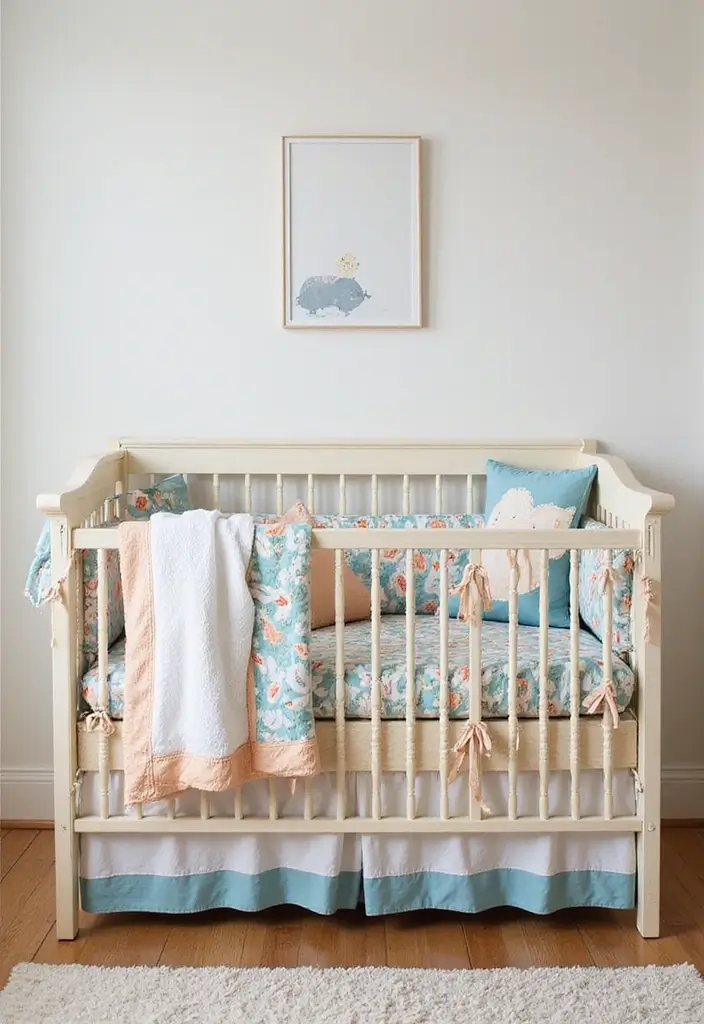 18 Small Nursery Ideas That Prove You Don’t Need Space to Be Stylish (#9 Is a Game-Changer!) - 16. Stylish Crib Bedding