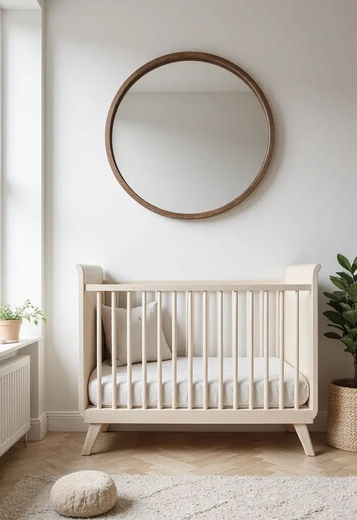 18 Small Nursery Ideas That Prove You Don’t Need Space to Be Stylish (#9 Is a Game-Changer!) - 17. Use Mirrors to Reflect Light