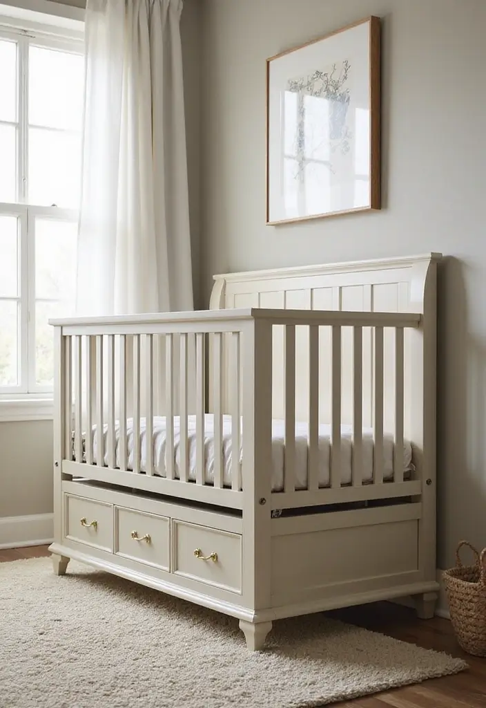 18 Small Nursery Ideas That Prove You Don’t Need Space to Be Stylish (#9 Is a Game-Changer!) - 2. Convertible Cribs