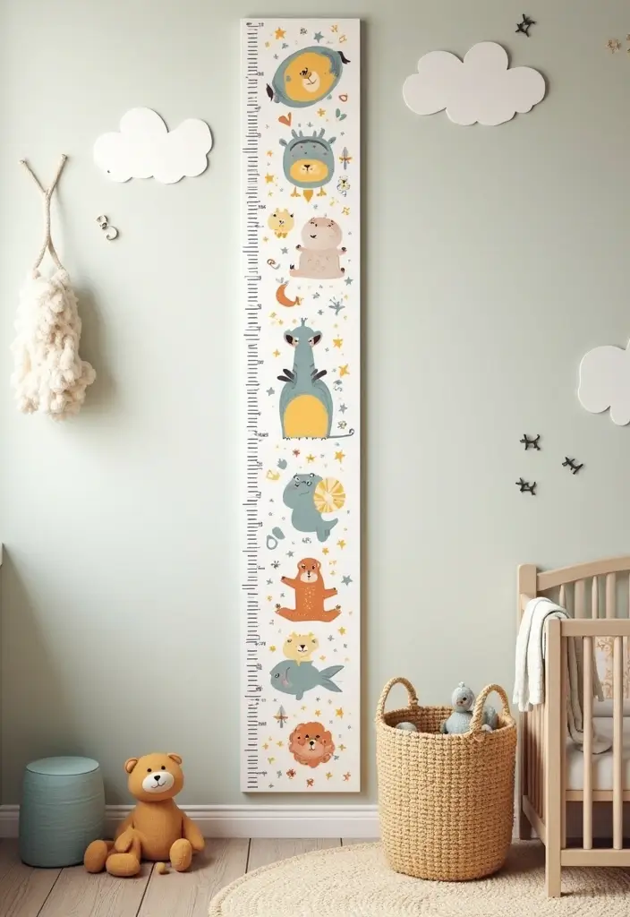 18 Small Nursery Ideas That Prove You Don’t Need Space to Be Stylish (#9 Is a Game-Changer!) - 8. Customized Growth Chart
