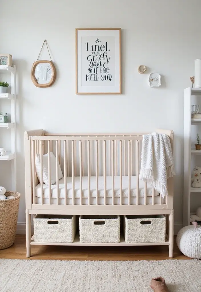 18 Small Nursery Ideas That Prove You Don’t Need Space to Be Stylish (#9 Is a Game-Changer!) - 9. Under-Crib Storage