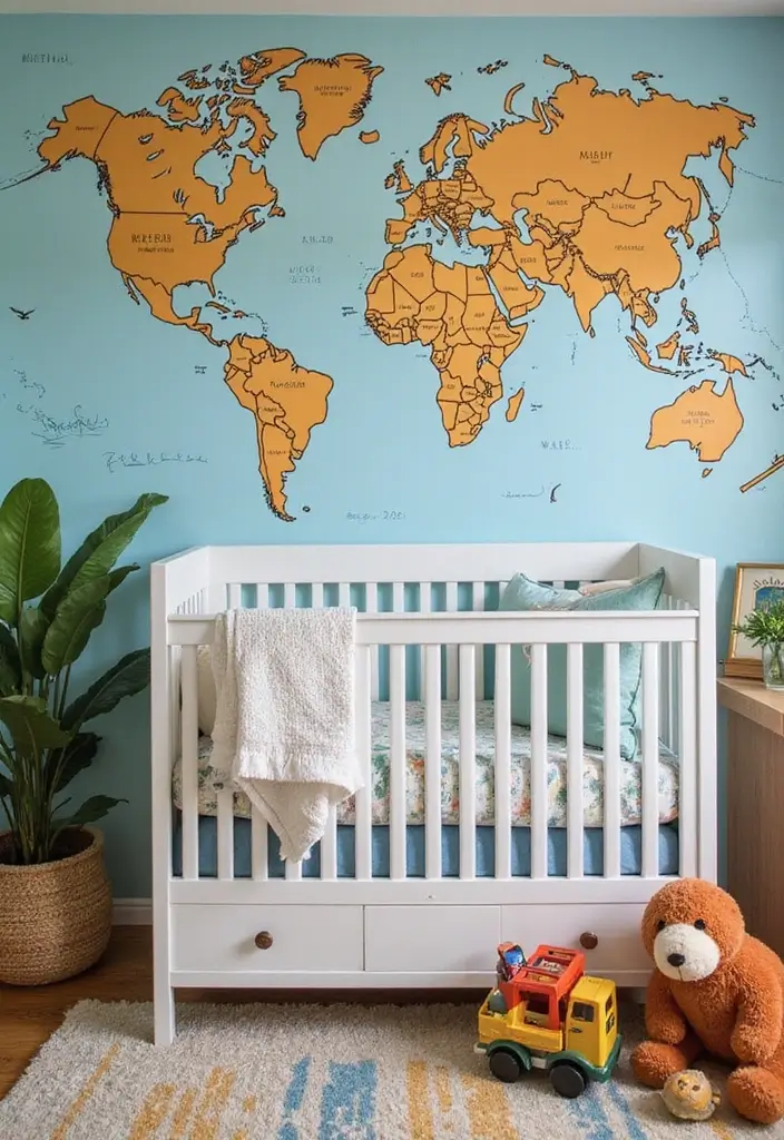 20 Adorable Girl Nursery Ideas That Will Spark Joy in Your Little One's Room! - 12. Adventure Awaits