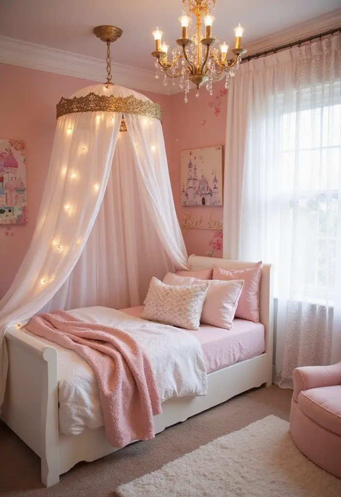 20 Adorable Girl Nursery Ideas That Will Spark Joy in Your Little One's Room! - 13. Sweet Princess Castle