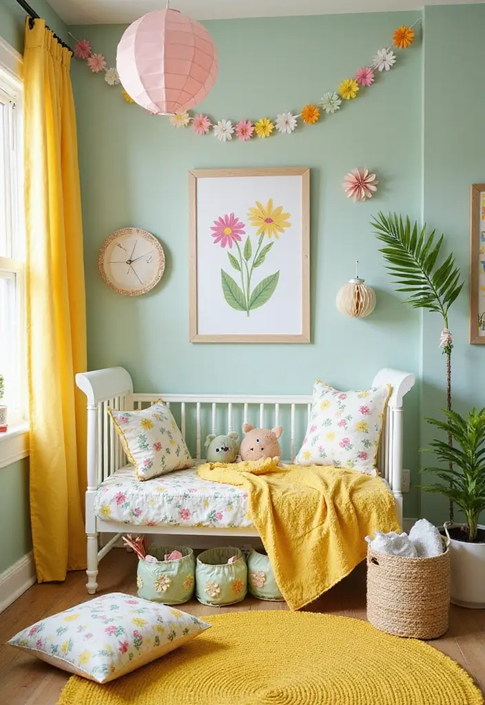 20 Adorable Girl Nursery Ideas That Will Spark Joy in Your Little One's Room! - 18. Garden Party