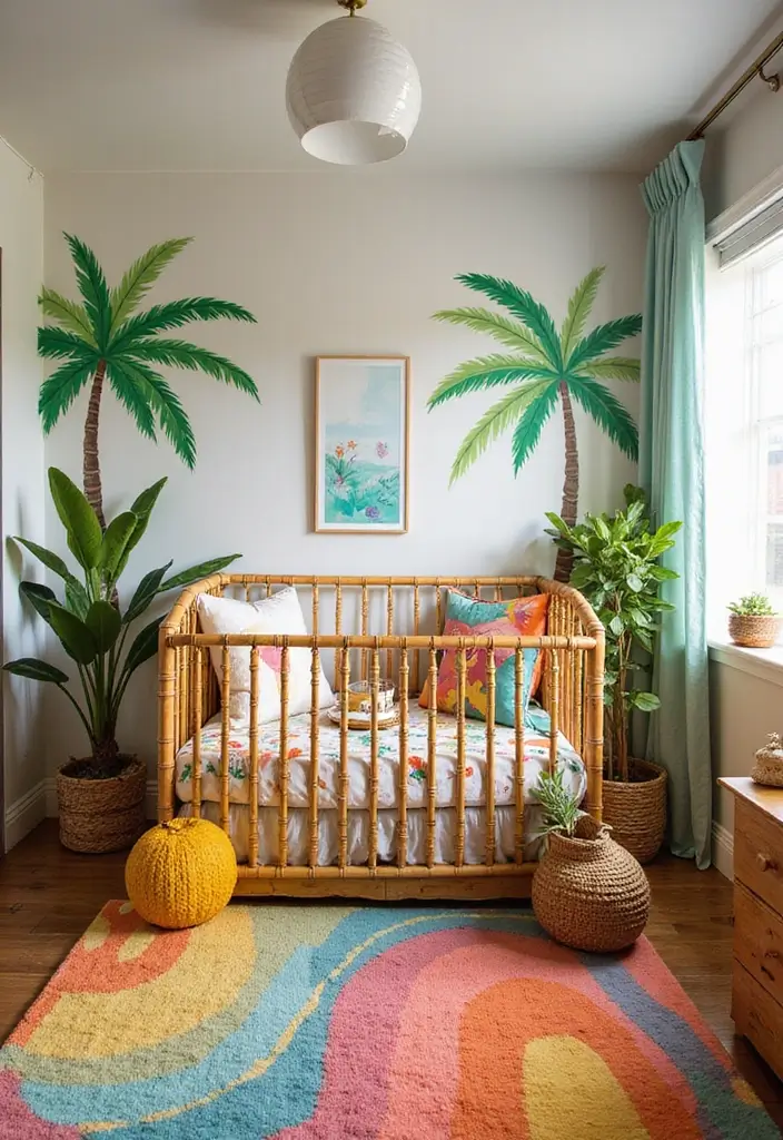 20 Adorable Girl Nursery Ideas That Will Spark Joy in Your Little One's Room! - 2. Tropical Paradise