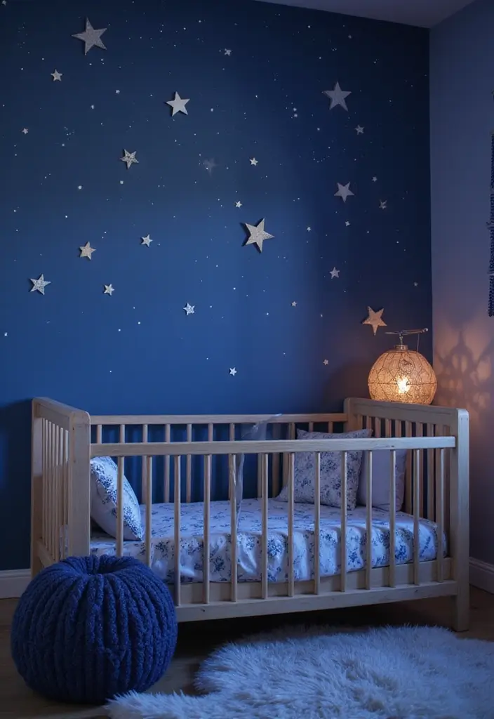 20 Adorable Girl Nursery Ideas That Will Spark Joy in Your Little One's Room! - 7. Starry Night Sky