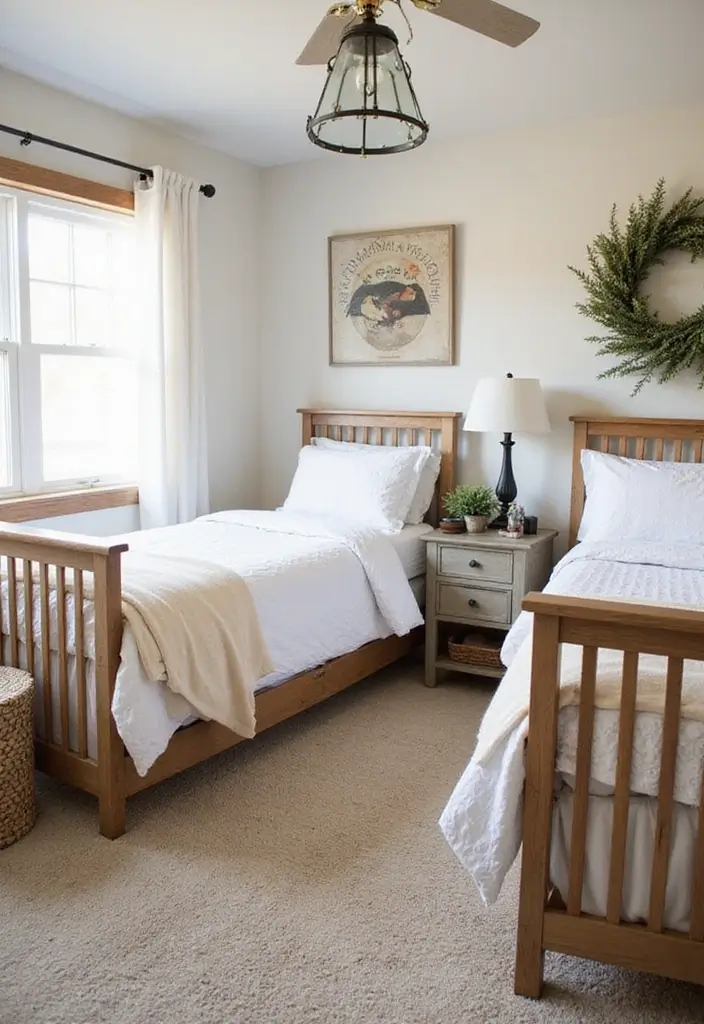 20 Dreamy Gender Neutral Twin Nursery Ideas That'll Make You Swoon! - 13. Charming Farmhouse Touches