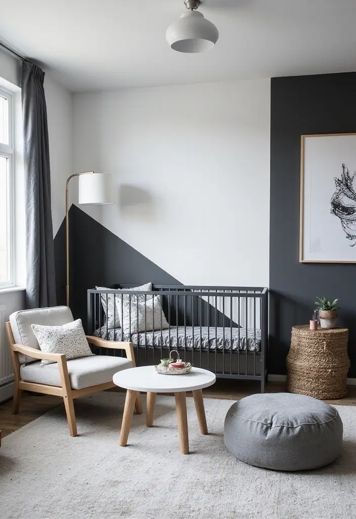 20 Dreamy Gender Neutral Twin Nursery Ideas That'll Make You Swoon! - 2. Modern Monochrome