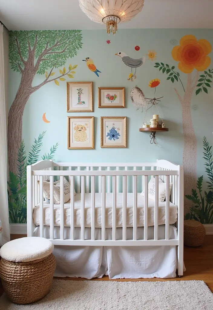 20 Dreamy Gender Neutral Twin Nursery Ideas That'll Make You Swoon! - 7. Artistic Expression