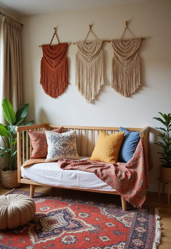 20 Dreamy Gender Neutral Twin Nursery Ideas That'll Make You Swoon! - 8. Bold Boho Charm