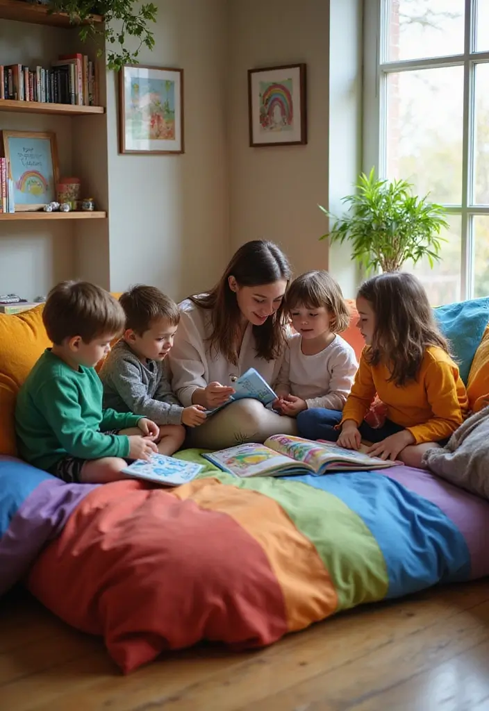 20 Rainbow-Themed First Birthday Party Ideas That Will Brighten Up Your Little One's Special Day! - 11. Rainbow Story Time