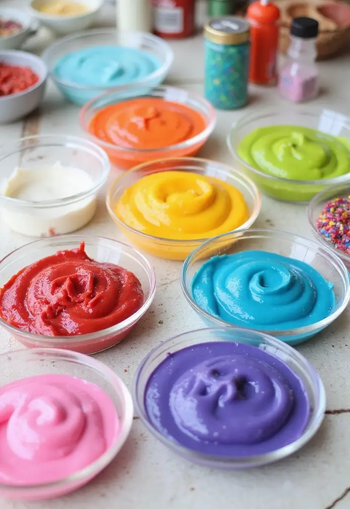 20 Rainbow-Themed First Birthday Party Ideas That Will Brighten Up Your Little One's Special Day! - 19. DIY Rainbow Slime Station