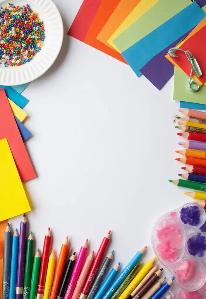 20 Rainbow-Themed First Birthday Party Ideas That Will Brighten Up Your Little One's Special Day! - 9. Rainbow Craft Station