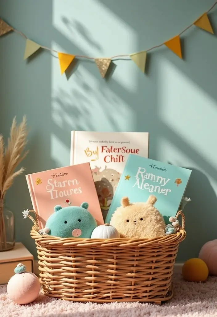 25 Adorable Baby Shower Return Gift Hampers Your Guests Will Absolutely Love! - 21. Personalized Baby Books Hampers