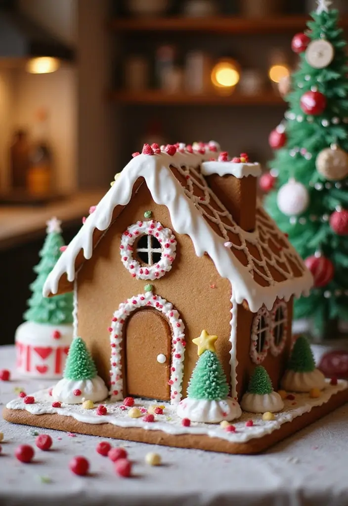 6 DIY Christmas Pregnancy Reveal Crafts That Are Easy and Fun! - 4. Gingerbread House Reveal