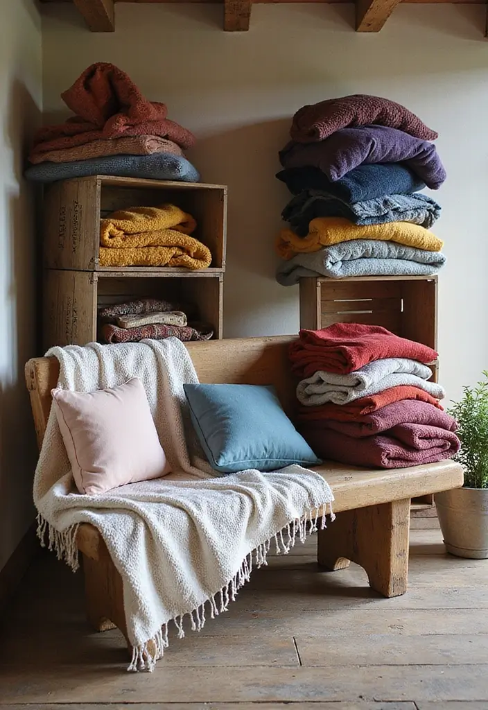 Harvest Baby Shower Ideas That Bring the Countryside Inside (Autumn Colors #6!) - 2. Cozy Blanket Stations