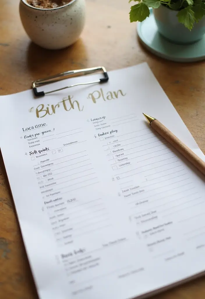 The Ultimate Pregnancy To-Do List: Get Ready for Baby with These Must-Have Tips! - 8. Create a Birth Plan