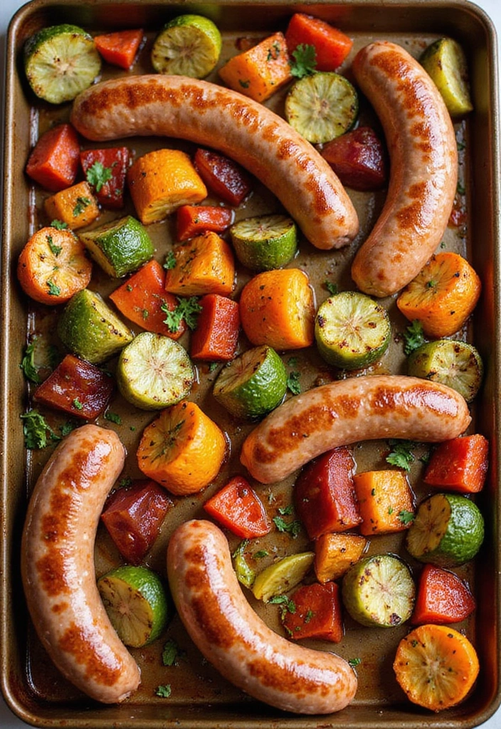 10 Easy Dinner Recipes for Busy Moms That Will Have Everyone Asking for Seconds! - 6. Sheet Pan Sausage and Veggies