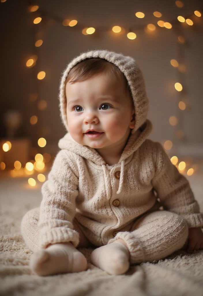 12 Adorable Santa Baby Photoshoot Ideas That Will Melt Your Heart (You Won't Believe #6!) - 12. Magical Fairy Lights