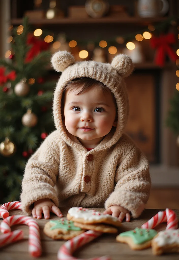 12 Adorable Santa Baby Photoshoot Ideas That Will Melt Your Heart (You Won't Believe #6!) - 7. Sweet Holiday Treats